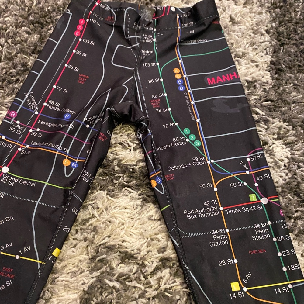 Black Road Map Zara Leggings - Picture 4 of 5